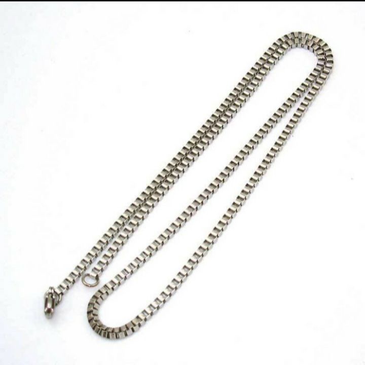 KALUNG TITANIUM RANTAI MILANO ITALI SILVER
