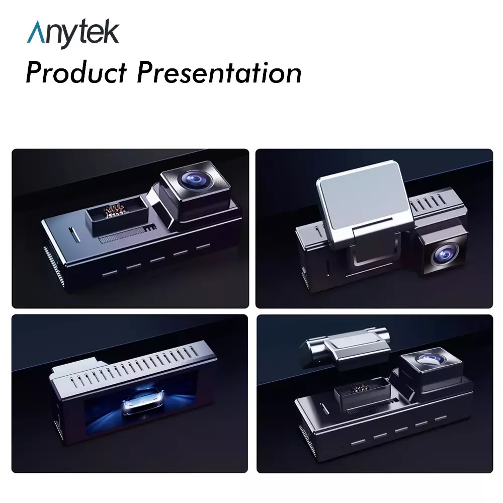 ANYTEK A16 - Car Dual Dash Cam HD 2K - IPS Display Screen 3.16 inch