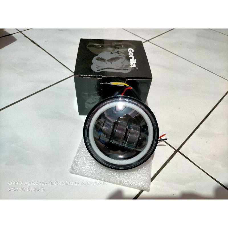 Lampu Depan Honda C70 impor Daymaker 4,5in HELLORING Honda C70 C50 Vespa Gorilla reflektor floglamp 