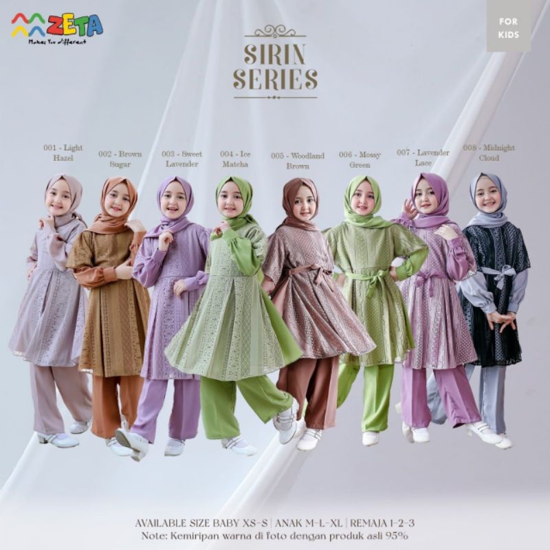 ✅ SETELAN BAJU TUNIK CELANA ANAK ZETA OUTFIT SIRIN SERIES