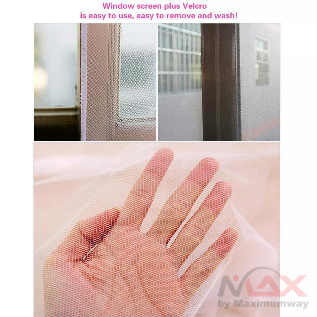 RIGWARL Jaring Anti Nyamuk 130X150cm bisa digunting menyesuaikan Jendela kelambu jendela penutup jendela rumah anti nyamuk net nyamuk Mosquito Window Net Mesh Screen Room Anti Mosquito Window Mosquito Net Curtain Protector Insect Fly Bug Wasp Screen