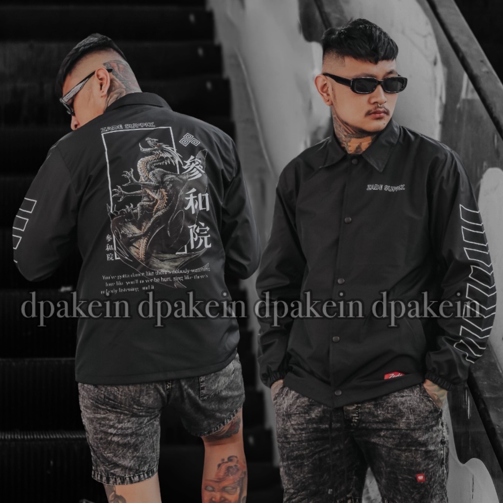 Jaket Coach Zade Supply. Naga Hitam Jaket Parasut Jaket Pria Jaket Salvio Hexia Jaket Distro