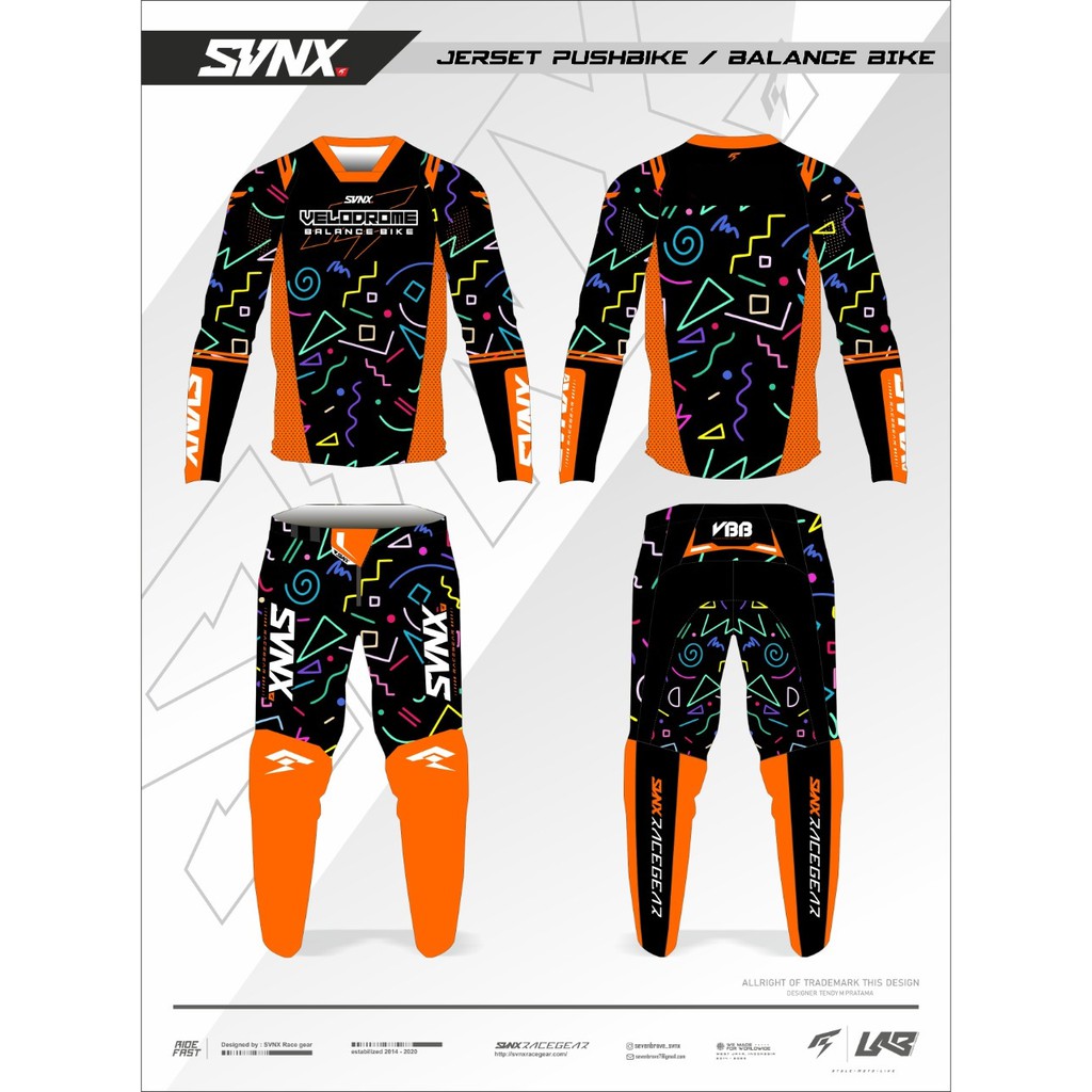 Jual JERSEY PUSHBIKE SVNX / JERSEY BALACE BIKE / JERSEY SEPEDA ANAK
