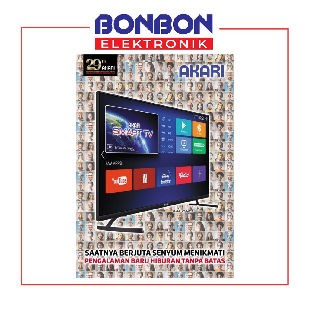 Akari LED TV 50 Inch AT-5450S Smart Android 5450 S