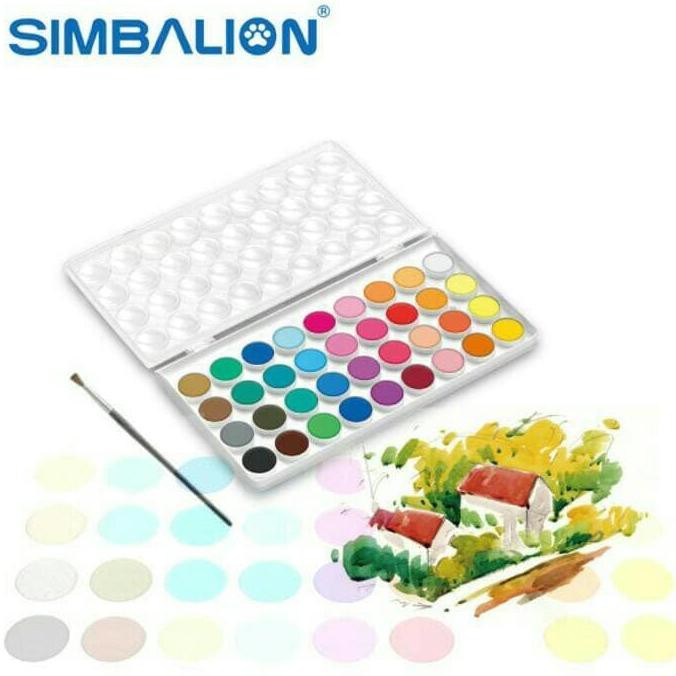 

[BISA BAYAR DITEMPAT] Simbalion Watercolor Cake 36 Warna