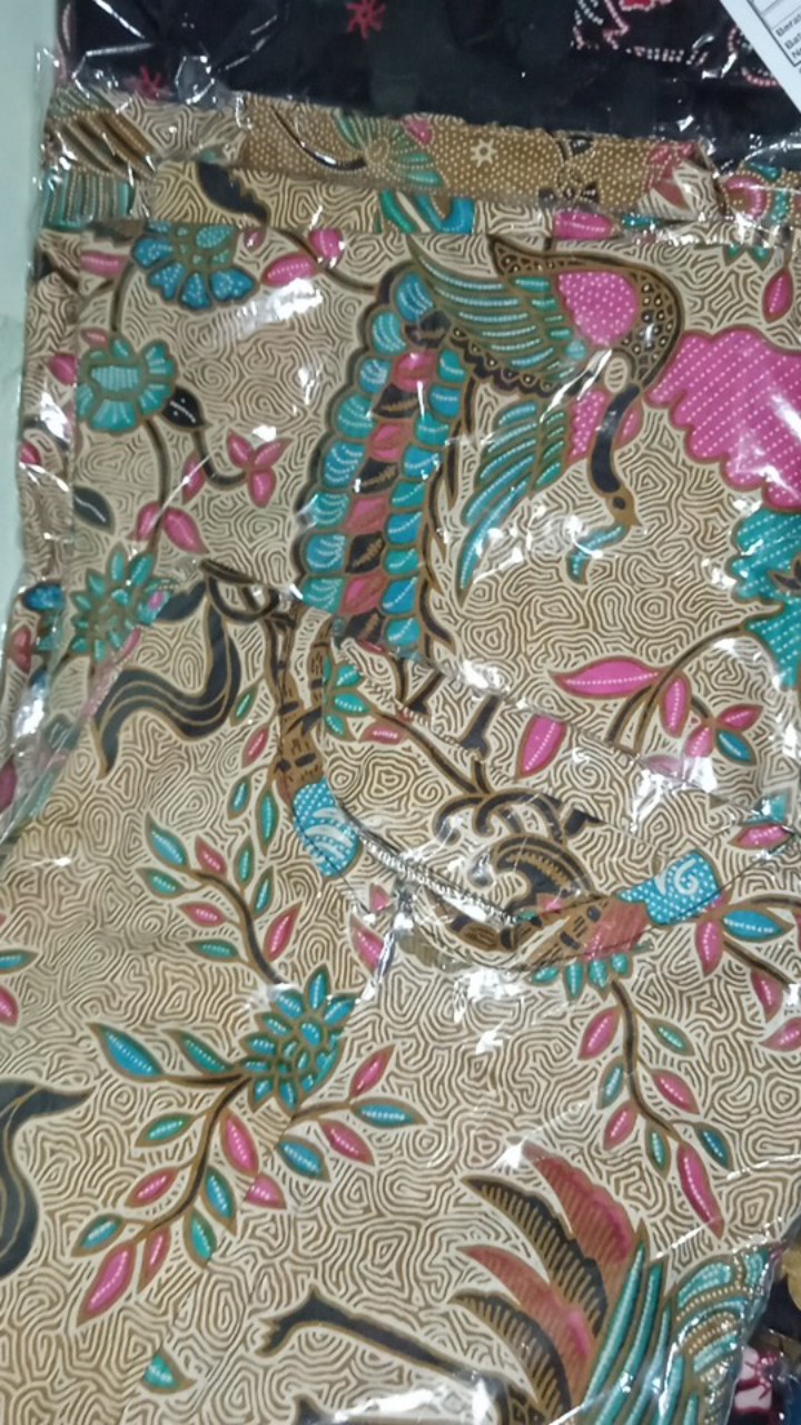 Batik Couple Keluarga Sania Ruffle Ori Ndoro Jowi Dnt Motif Merak Tosca