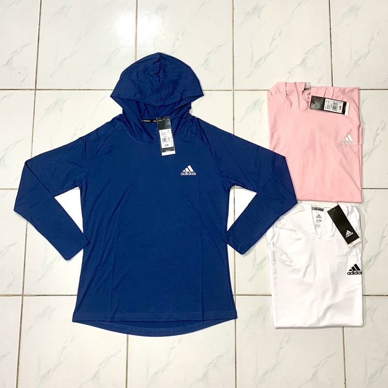 SPORTSWEAR KAOS IMPORT LENGAN PANJANG WANITA KUPLUK HOODIE ADIDAS RUNNING LADIES OLAHRAGA IMPORT GRA