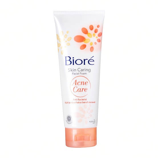 BIORE Skin Caring Facial Foam 100gr / Mild Smooth / Acne Care / Bright Oil Clear