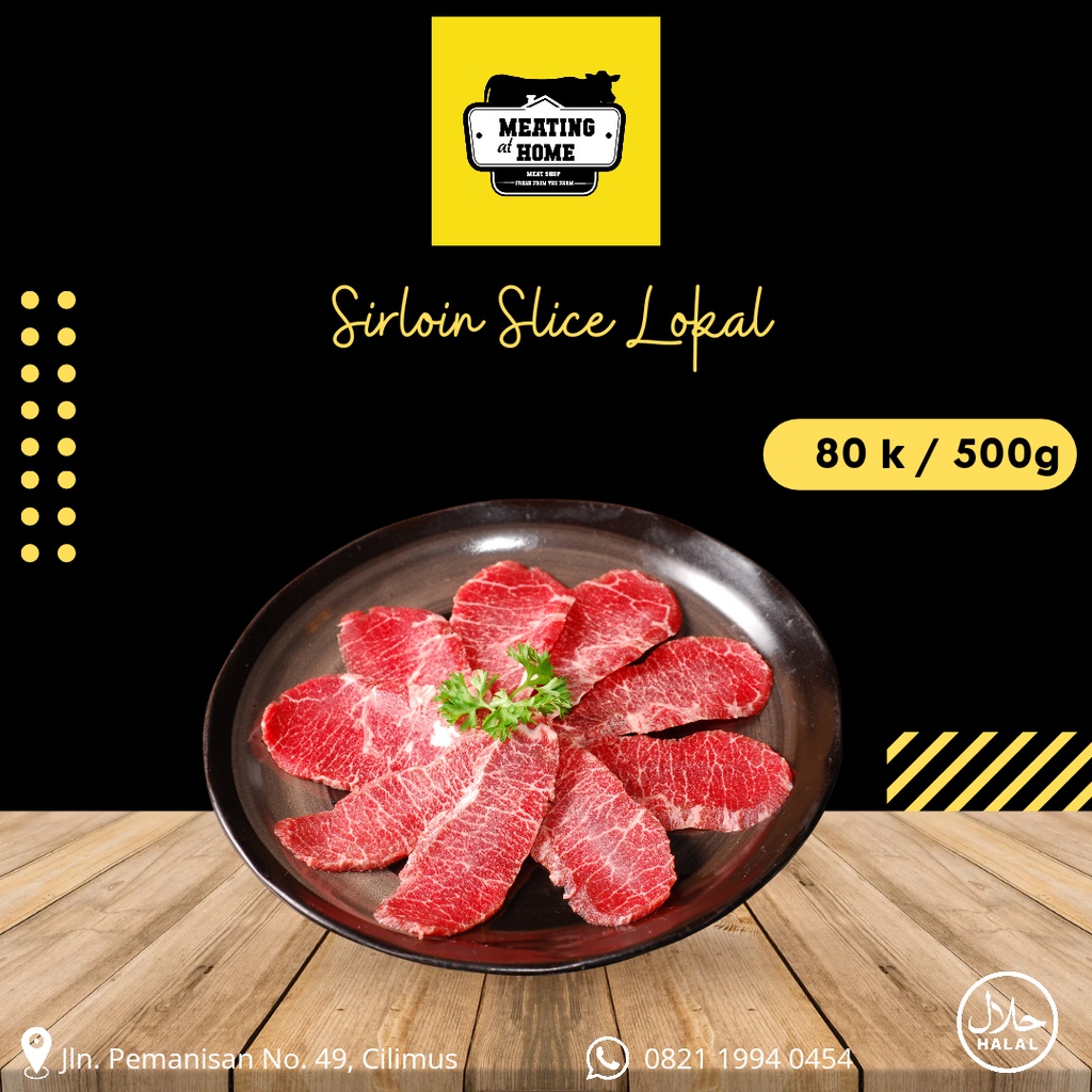 

Daging Sapi AUST Sirloin Striploin Steak Grade A Import 1kg - 5pcs