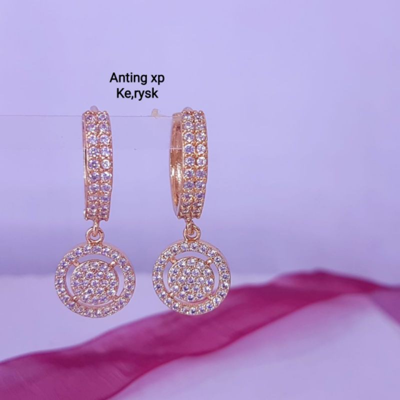 Bisa COD:Anting replika berlian kualitas premium, awet,tahan lama