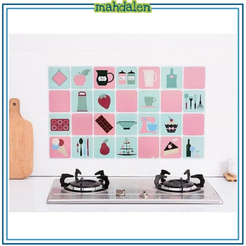 {A} STIKER DAPUR ANTI MINYAK ANTI API ANTI AIR STIKER DINDING DAPUR