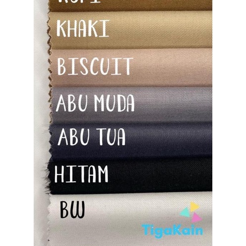 ✸ 1 Meter Kain Katun Toyobo Fodu Original Import Silky - Hitam ◌