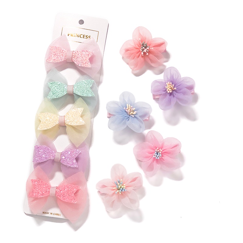 (HappyBaby)F14 1papan 5pcsJepit Rambut Anak-anak Aksesoris Jepit Rambut Polos/import