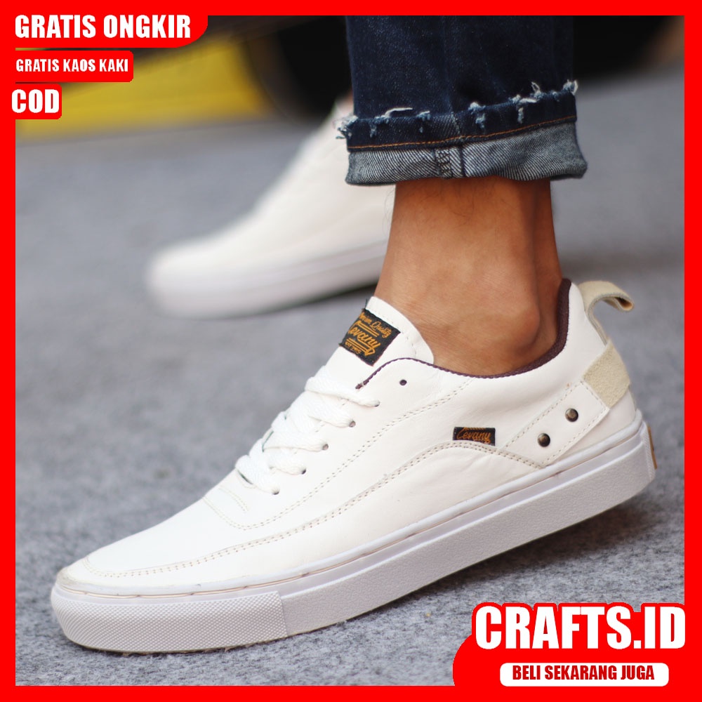 Crafts - Sepatu Formal Casual Hitam Kulit Asli Pria