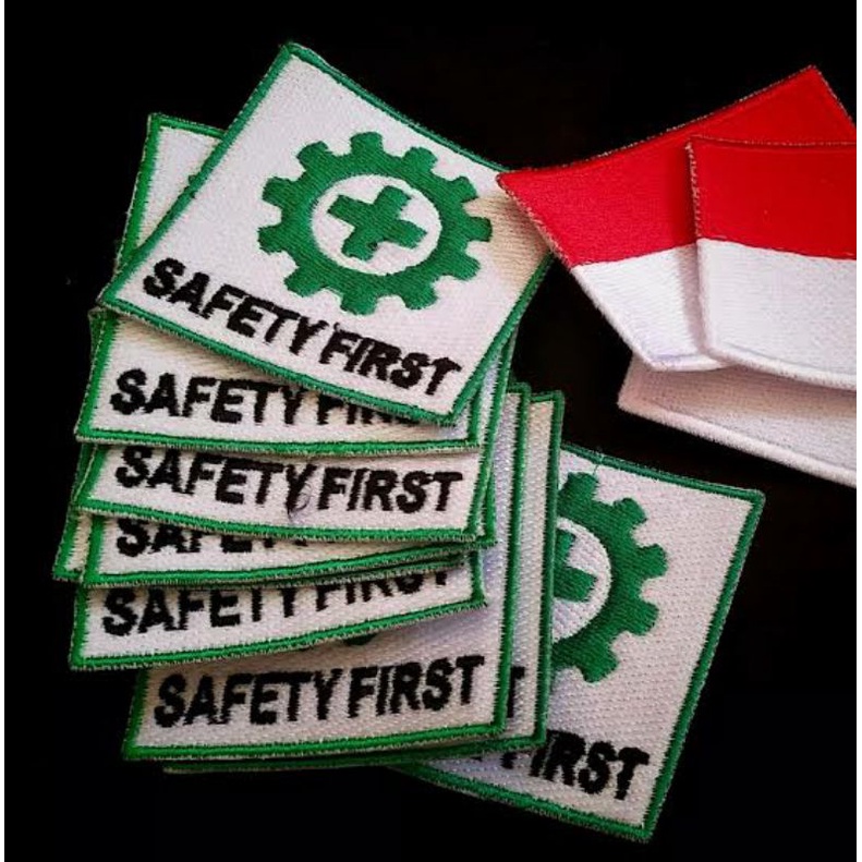 1Set Logo Safety bendera K3 dan Merah Putih