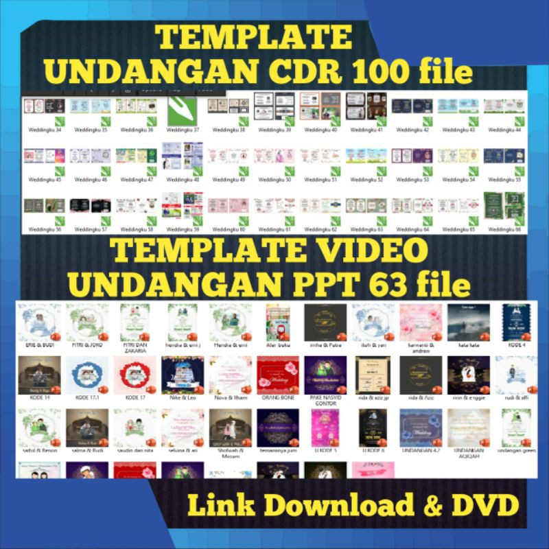 Template Undangan -Kumpulan desain Template Undangan CDR dan Video Digital Undangan PPT tinggal edit