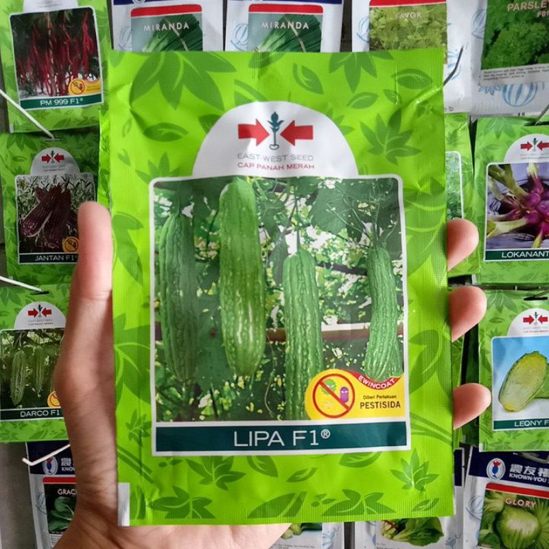 Benih Pare Lipa F1 Isi 100biji Original Cap Panah Merah Expired Mei 2026