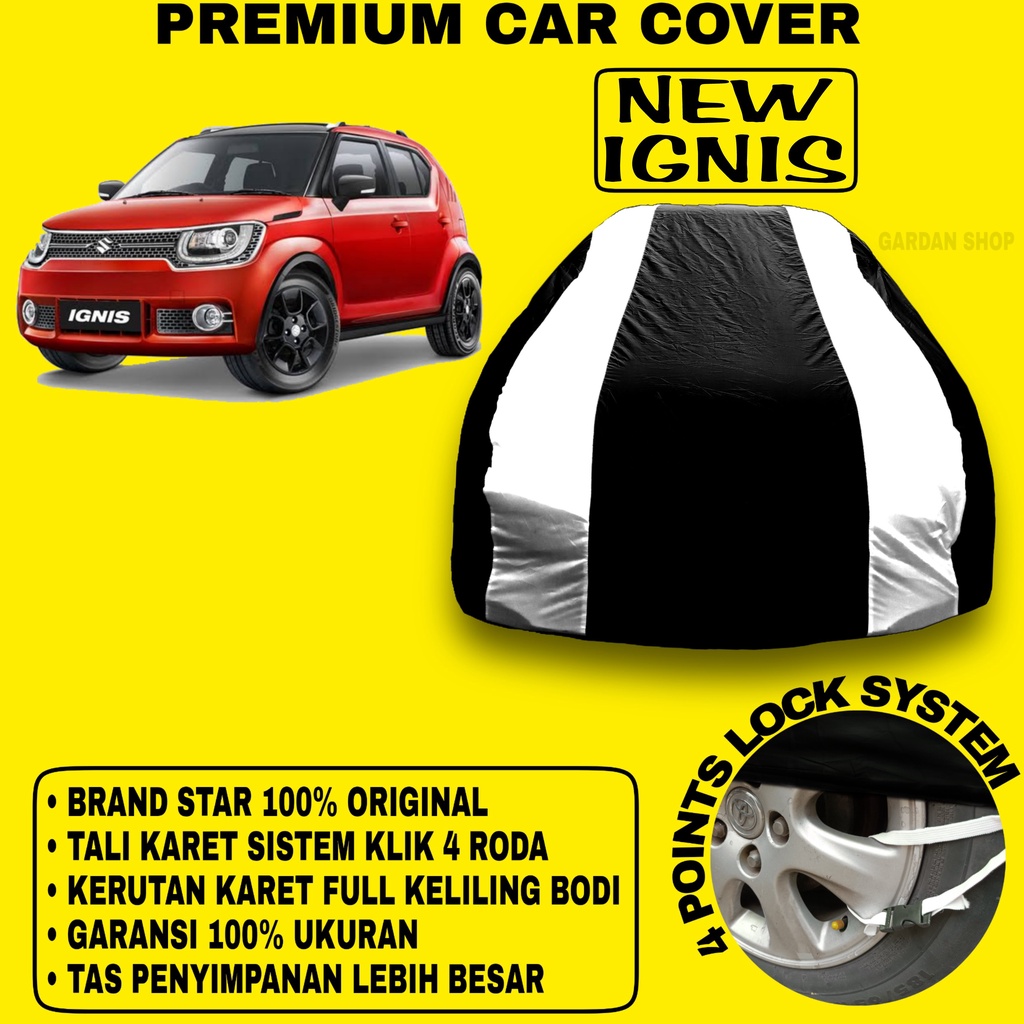 Body Cover NEW IGNIS Sarung Strip SILVER Penutup Pelindung Bodi Mobil New Ignis PREMIUM