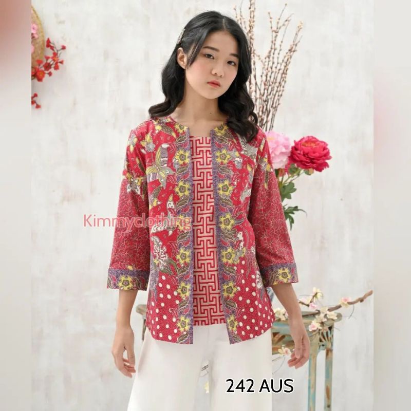 ATASAN BLAZER BATIK 242 AUS BATIK COUPLE FAMILY CNY