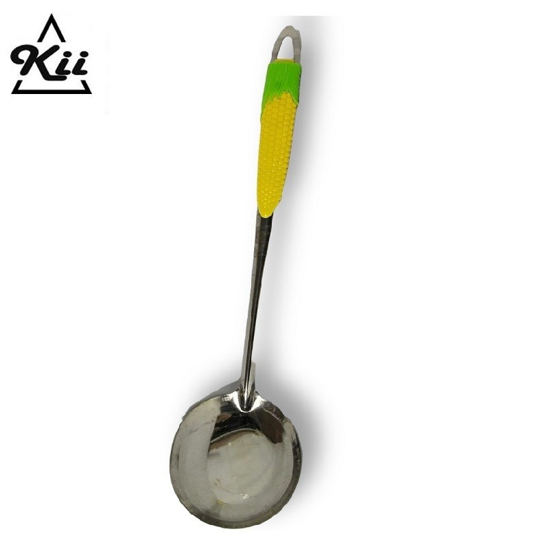 Spatula Soup Stainless - Centong Sayur Motif Jagung - Sendok Sup