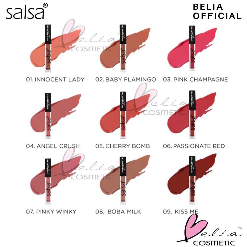 ❤ BELIA ❤ Salsa Dynamatte Lip Cream | Long Lasting Matte Lipcream BPOM