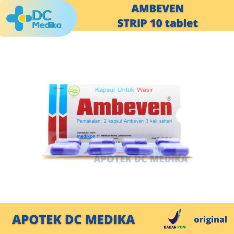 Ambeven tablet strip 10 tablet / obat wasir / obat ambeyen / obat ambeien