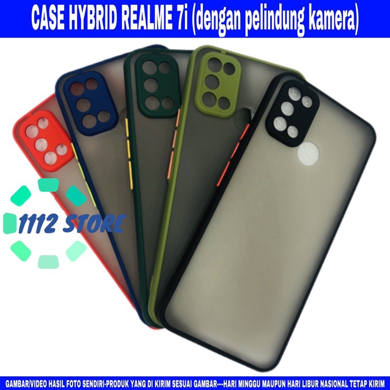 case hybrid Realme 7i - silikon realme 7i - hardcase realme 7i dengan pelindung kamera