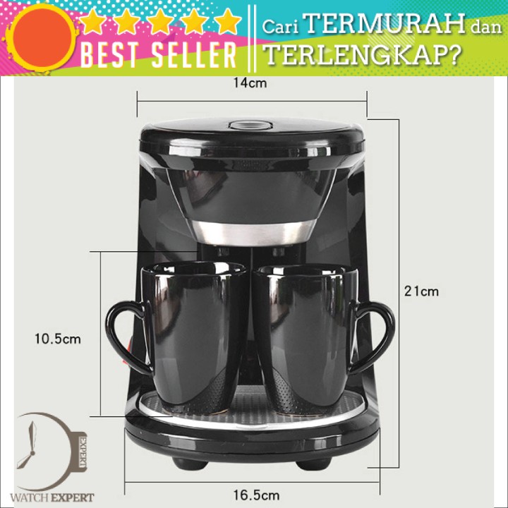 Bisa COD Mesin Kopi Espresso Coffe Machine Foam Maker Double Cup