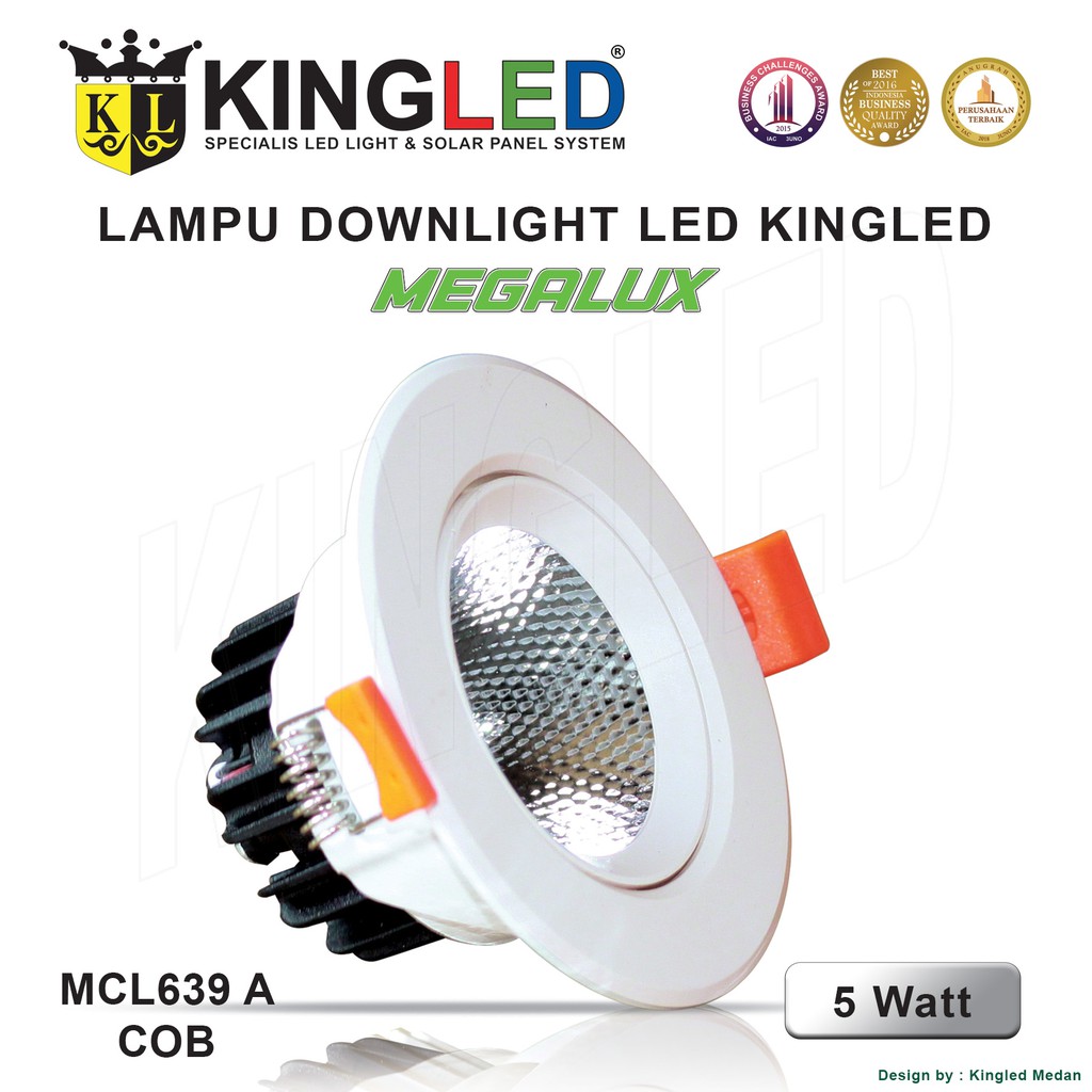 KINGLED Lampu Plafon LED COB 5 Watt Sorot / Spot DownLight LED COB 5 Watt