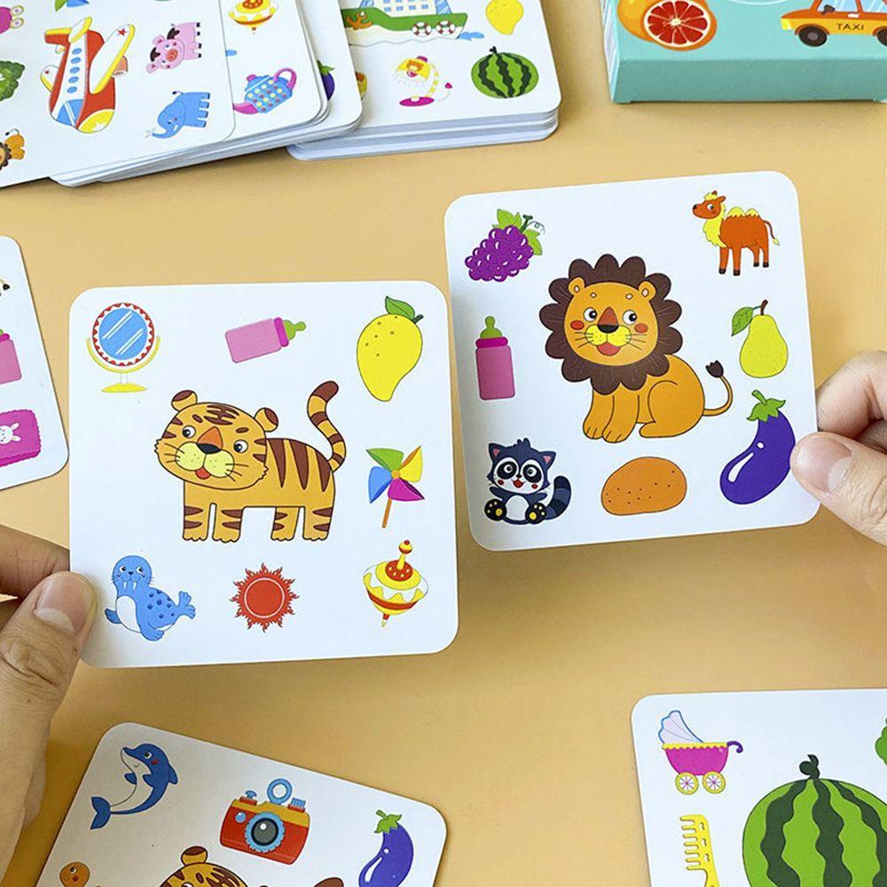 Lanfy Kartun Kartu Korek Api Bayi Buah Hewan Mainan Edukasi Anak