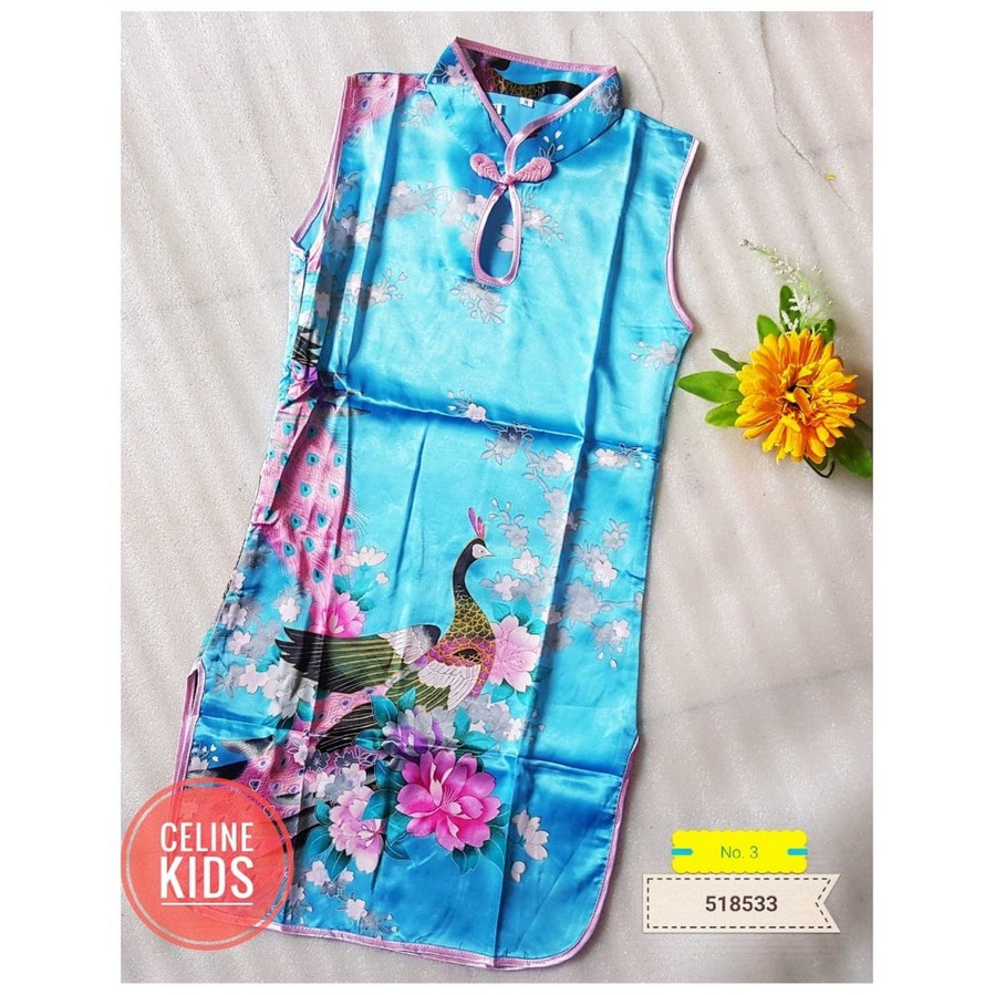 Dress cheongsam anak perempuan import