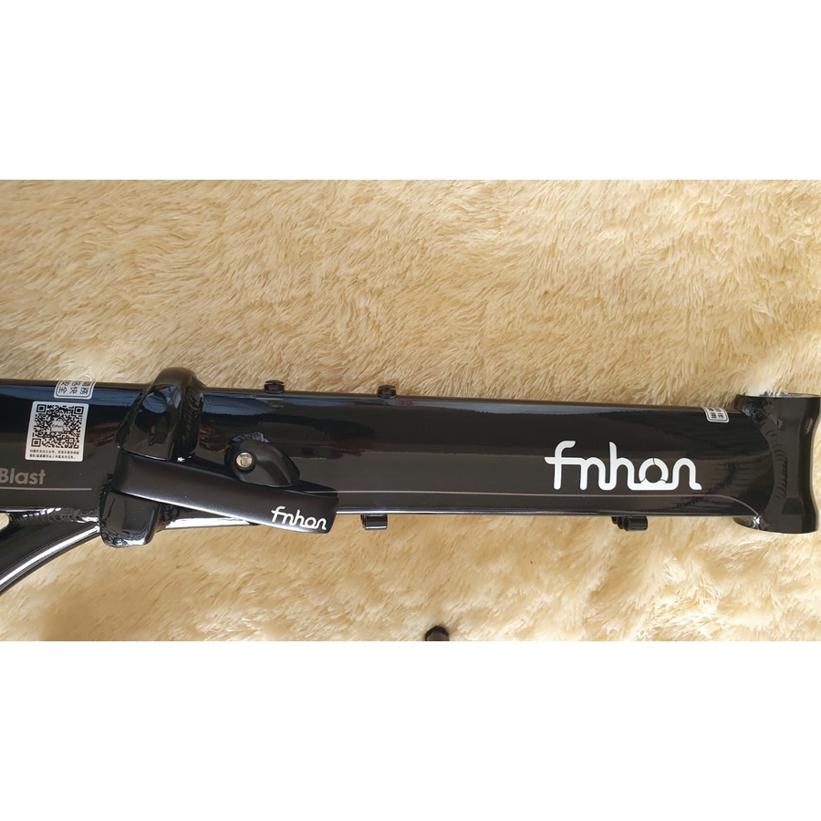 Frame Fork plus Handlepost Fnhon Blast V Brake 20 22 inch Warna Hitam Glossy Alloy Hitam Mengkilat