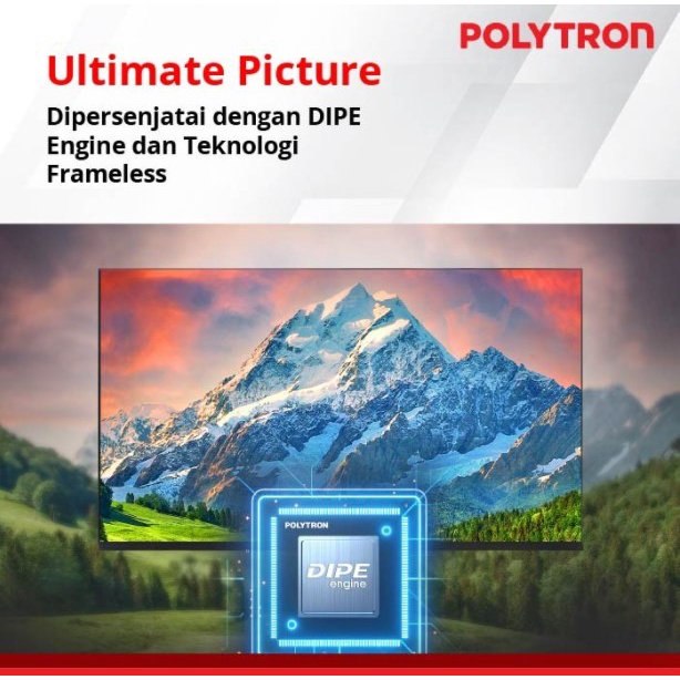 Polytron LED Smart Android TV 32 Inch Digital Frameless PLD 32AG5759 32AG5959 32AG9953