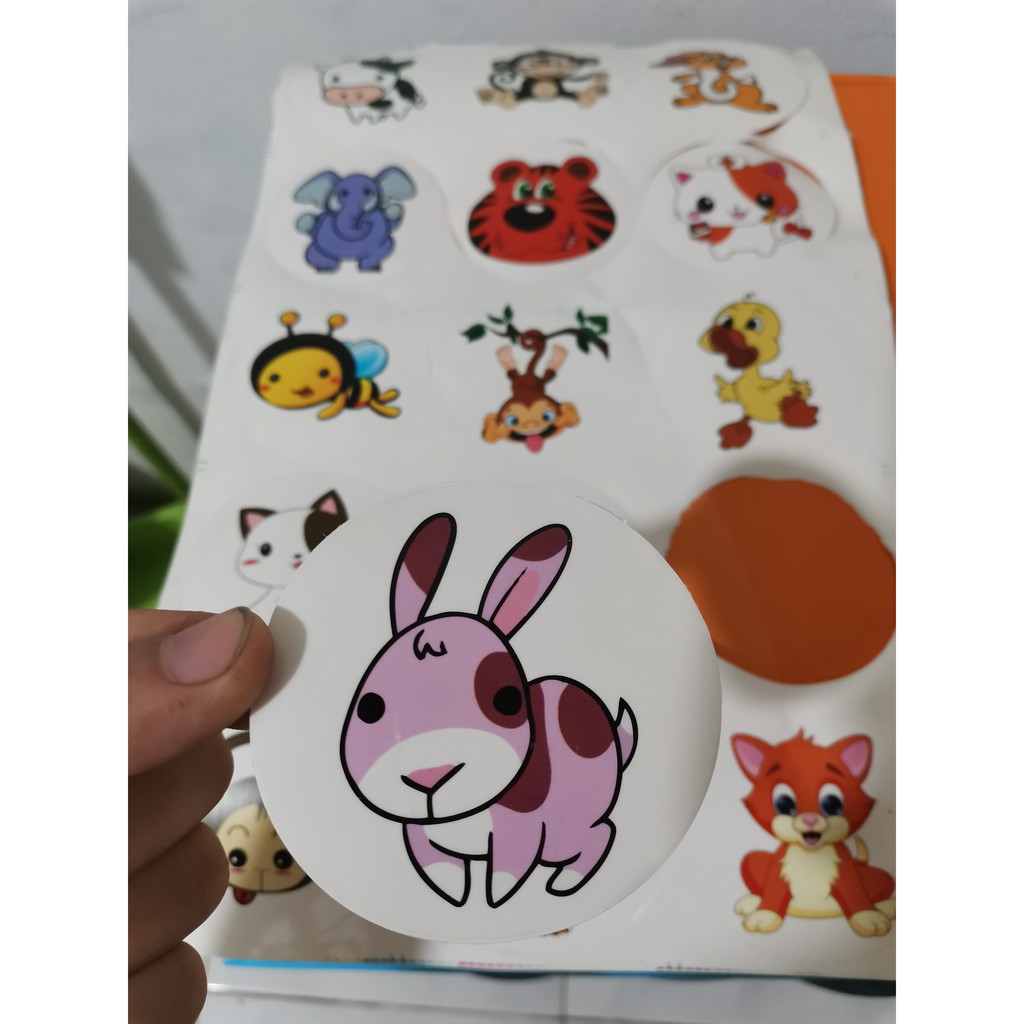 

AIO Plastic-Stiker Binatang / Sticker Animal Cute Lucu 1Lembar = 15Gambar Termurah