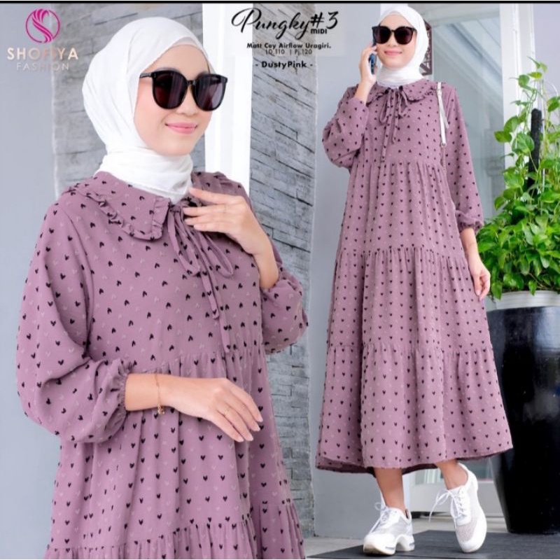 gamis midi RUBY TWO TONE terbaru