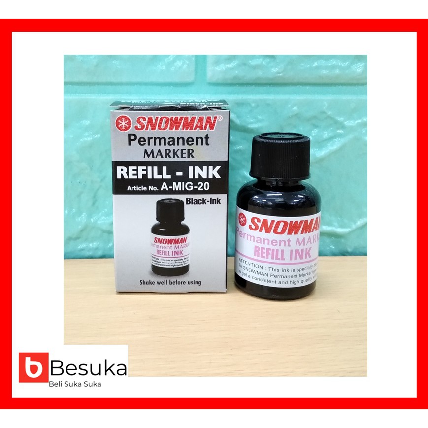

TINTA SNOWMAN PERMANENT AMIG-20 (BLACK, BLUE & RED)