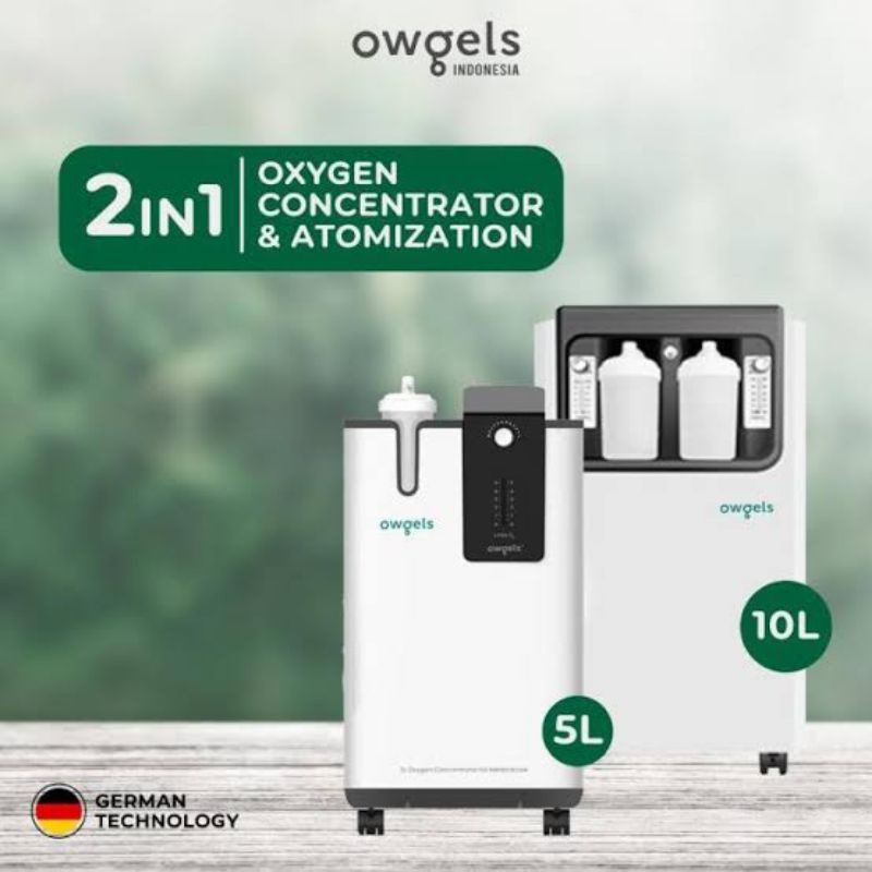 Owgels Oxygen Concentrator 5L & 10L READY STOK Pengganti Tabung Oksigen Garansi Resmi
