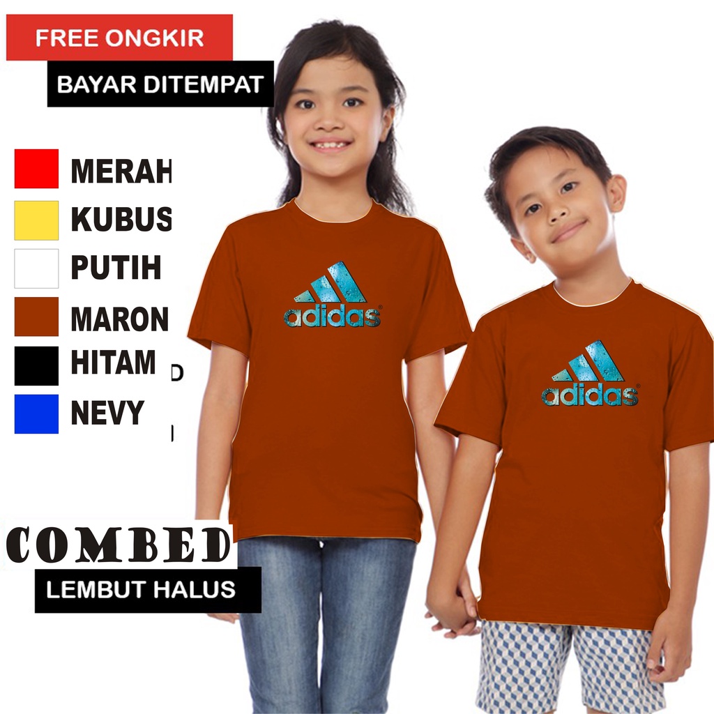 Promo Kaos  4DIDAS BLUE  DTF Anak Anak  Lengan Pendek Combed 30S Atasan Anak2 cowok cewek Kaos Murah kaos anak kartun kaos anak anime kaos anak murah kaos anak hits kaos viral