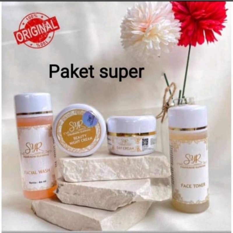 Bisa COD BPOM skincare syr syahraeni glowing paket super premium cream syahreni beauty ori krim set 