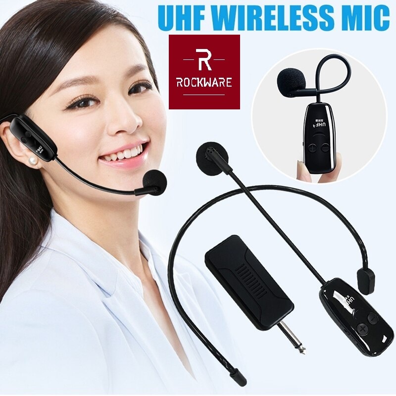 ROCKWARE RW-U12F - UHF One for Two Wireless Headset Microphone