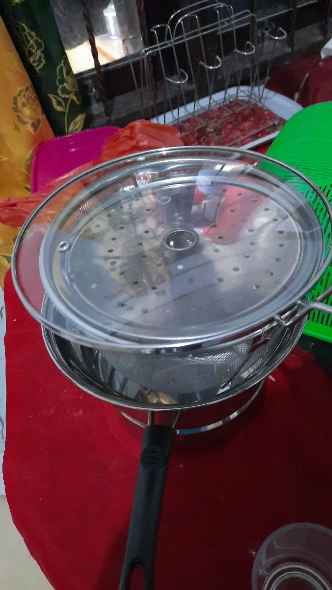Panci Serbaguna Cooking Pot 3 In 1 22 Cm / Deep Frying / Noodle Pot / Panci Multifungsi Panci Mie