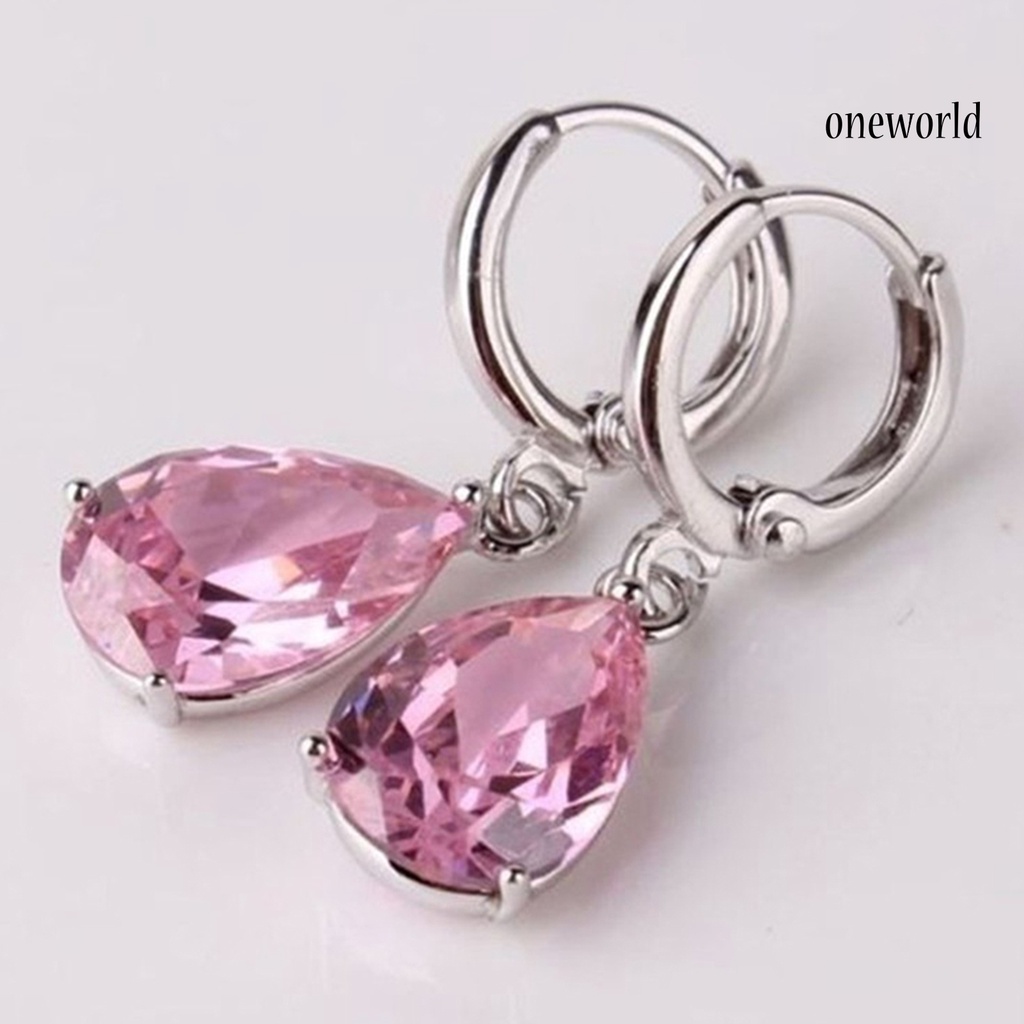 OW@ Earrings Simple Skin-friendly Elegant Teardrop Earrings for Gift