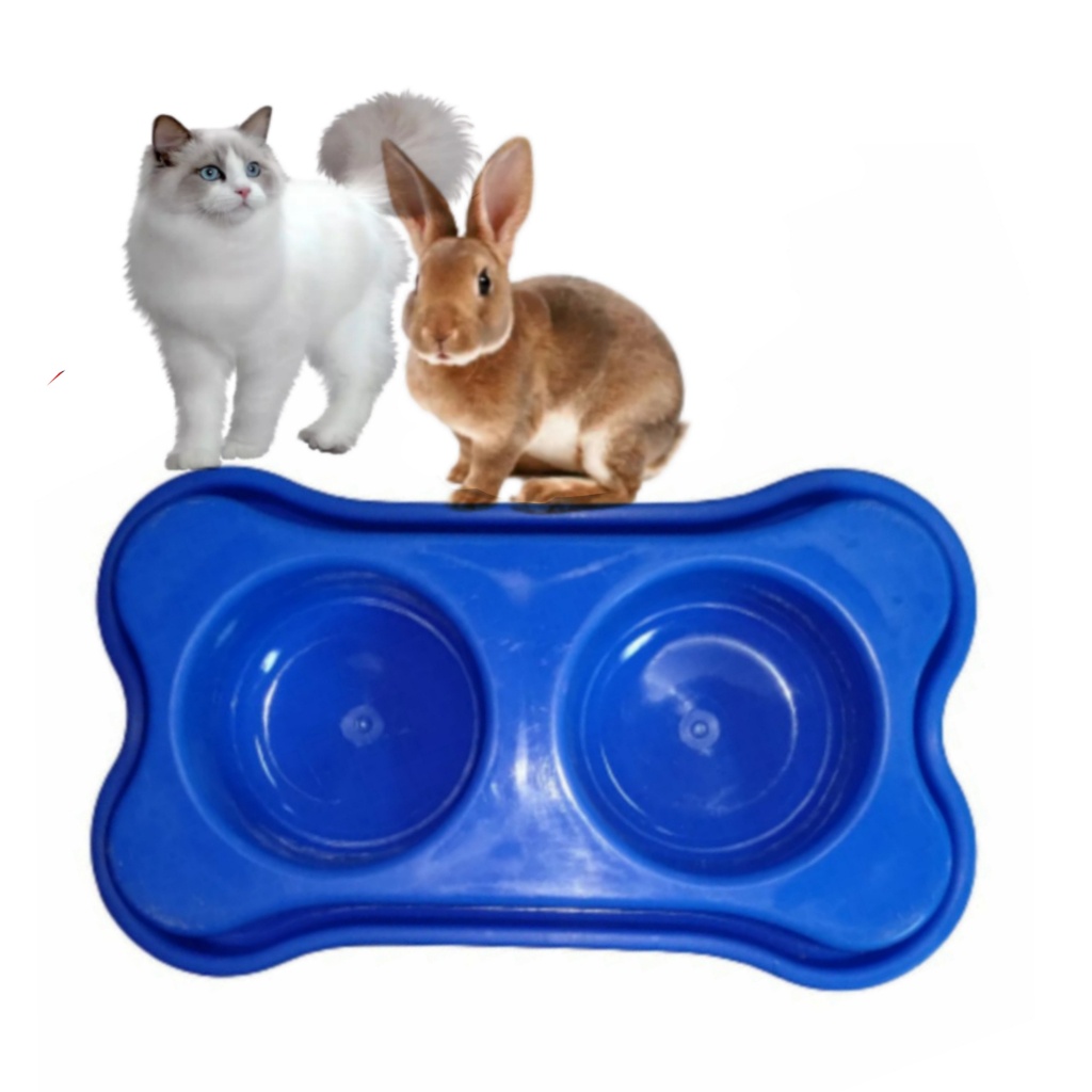 TEMPAT MAKAN HEWAN KUCING ANJING KELINCI DOUBEL ANTI SEMUT READY STOCK