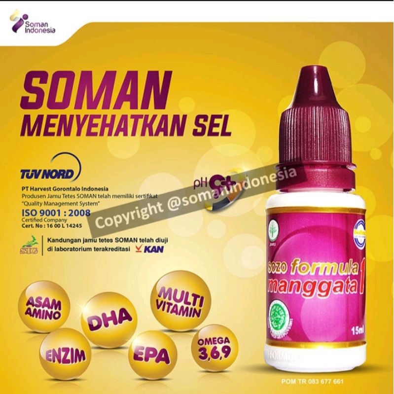 Soman1(SozoFormulaManggala1)100% Original- BritishPropolish100%Asli