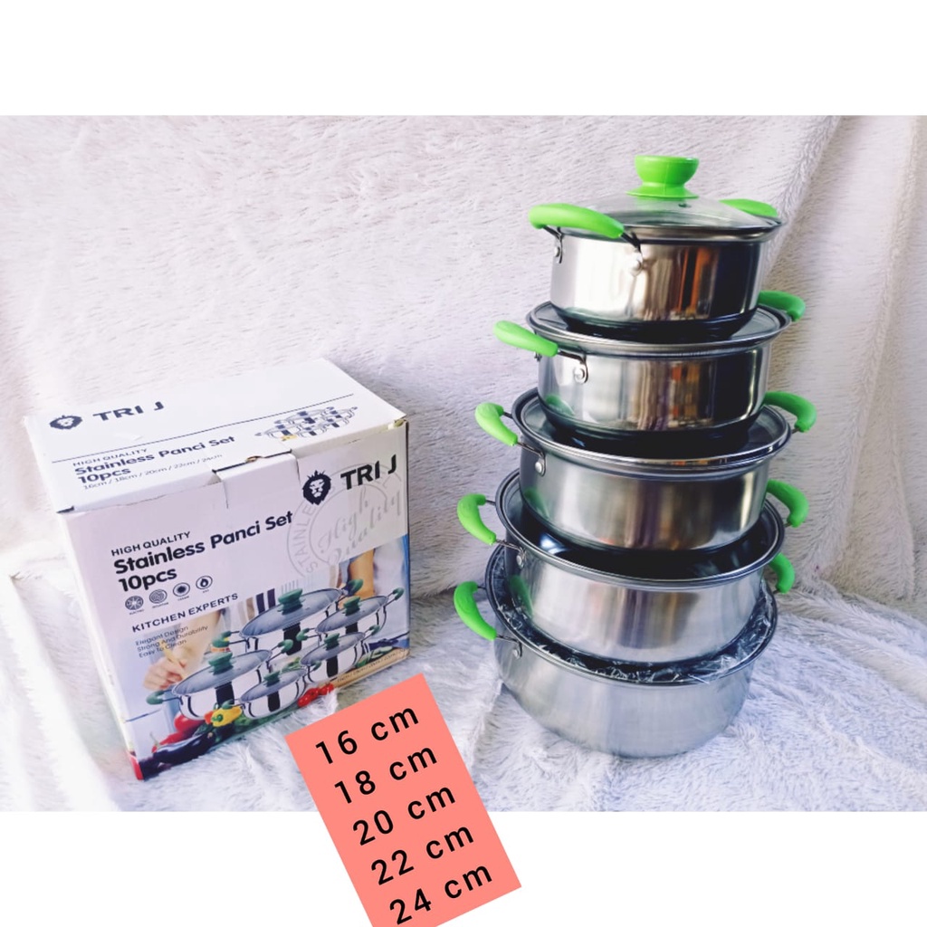 PANCI SET TUTUP KACA TRI J ATAINLESS