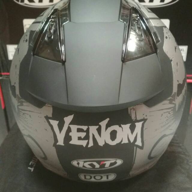 [COD] HELM KYT DJ MARU VENOM BLACK DOFF SILVER