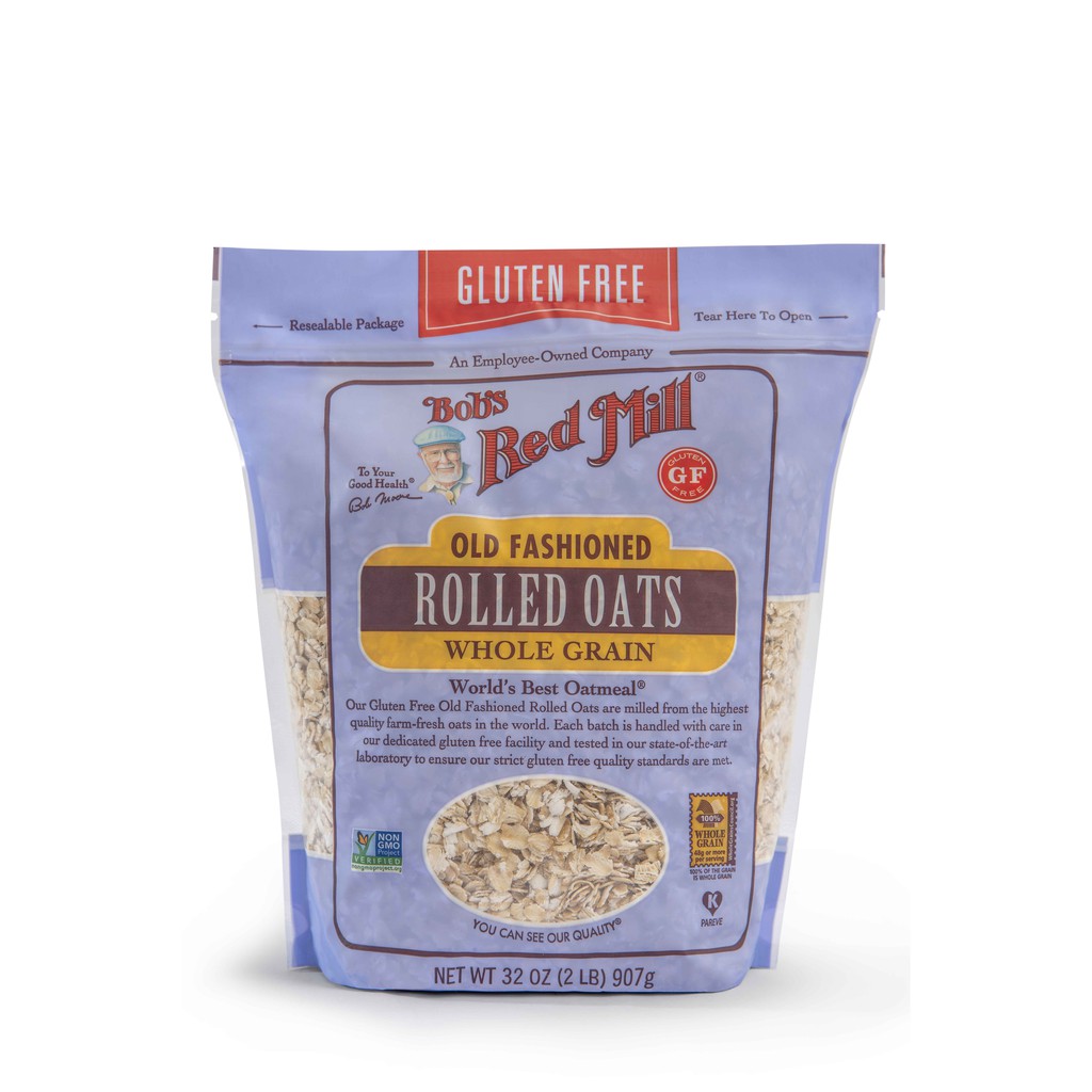 

Bob's Red Mill Gluten Free Old Fashioned Rolled Oats Whole Grain 907 gr