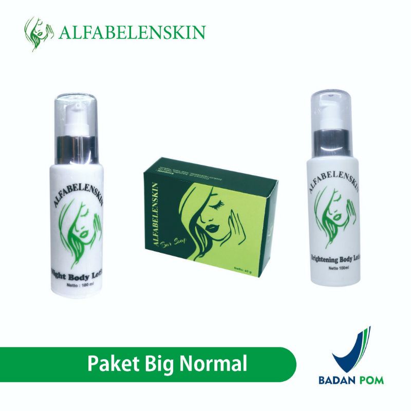 ❤ MEMEY ❤ ALFABELENSKIN Paket Whitening Body Lotion | Pemutih Badan | Big Normal
