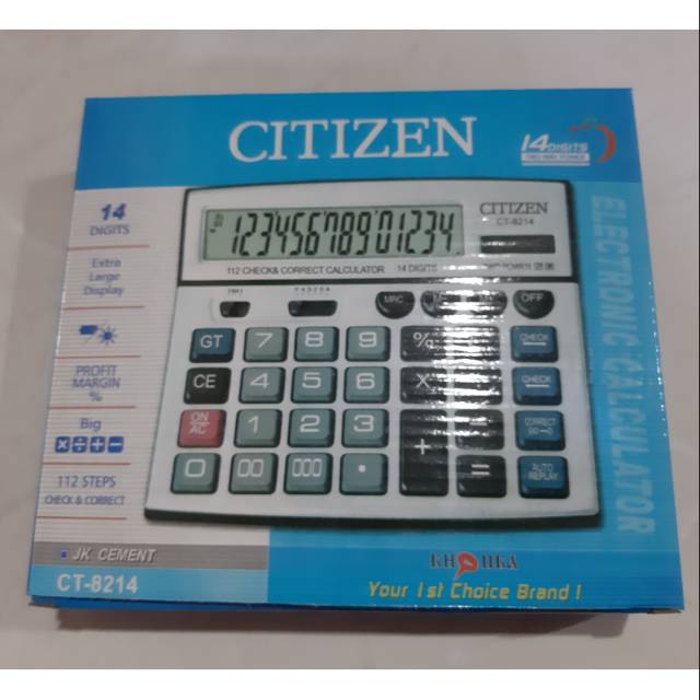 Calculator CITIZEN CT-8214 14Digits extra large display