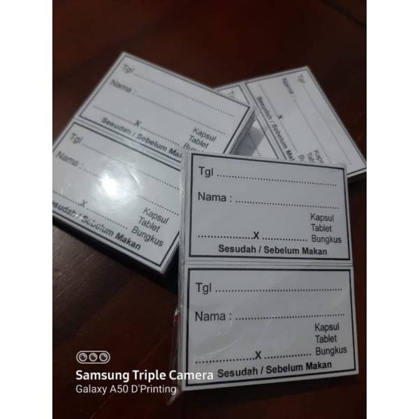 

Etiket Obat kertas HVS